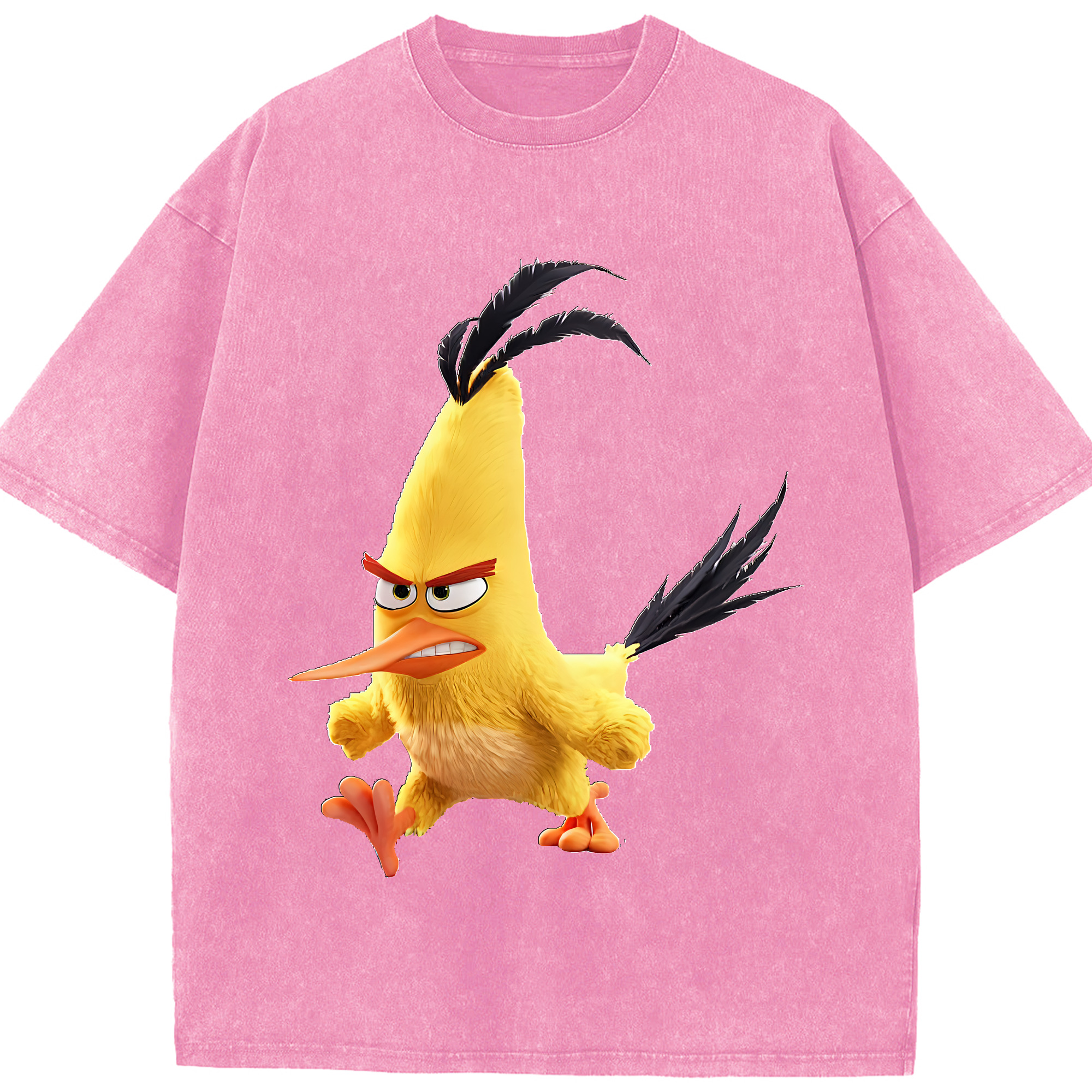 （画像用） Angry Birds アングリーバード 綿100% ヴィンテージ風 半袖Tシャツ（フロントプリント）